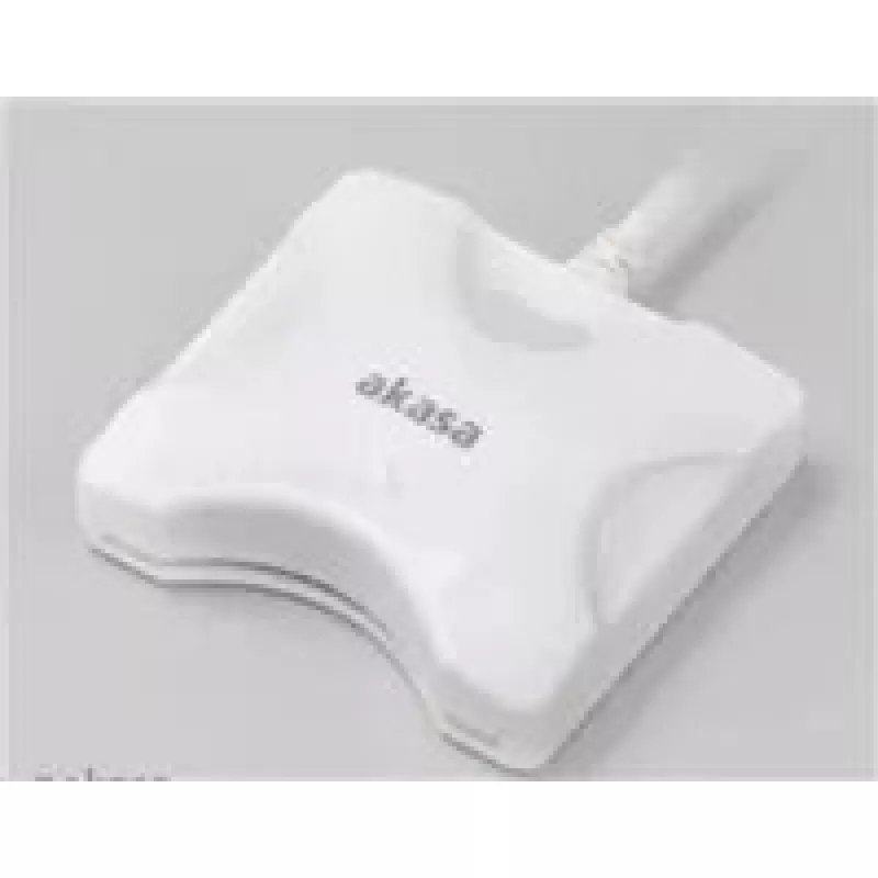 Karšu lasītājs Akasa AK-CR-03WHV2 USB 3.0 balts, vairāku slotu ārējais lasītājs SD/microSD/CF/Memory Stick kartēm