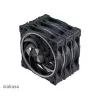 Aksiālā korpusa ventilatora komplekts Akasa SOHO AR LED 12 cm RGB, 3 gabali