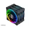 Aksiālā korpusa ventilatora komplekts Akasa SOHO AR LED 12 cm RGB, 3 gabali
