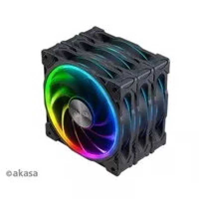 Aksiālā korpusa ventilatora komplekts Akasa SOHO AR LED 12 cm RGB, 3 gabali