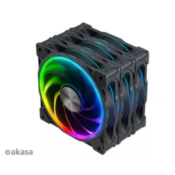 Aksiālā korpusa ventilatora komplekts Akasa SOHO AR LED 12 cm RGB, 3 gabali