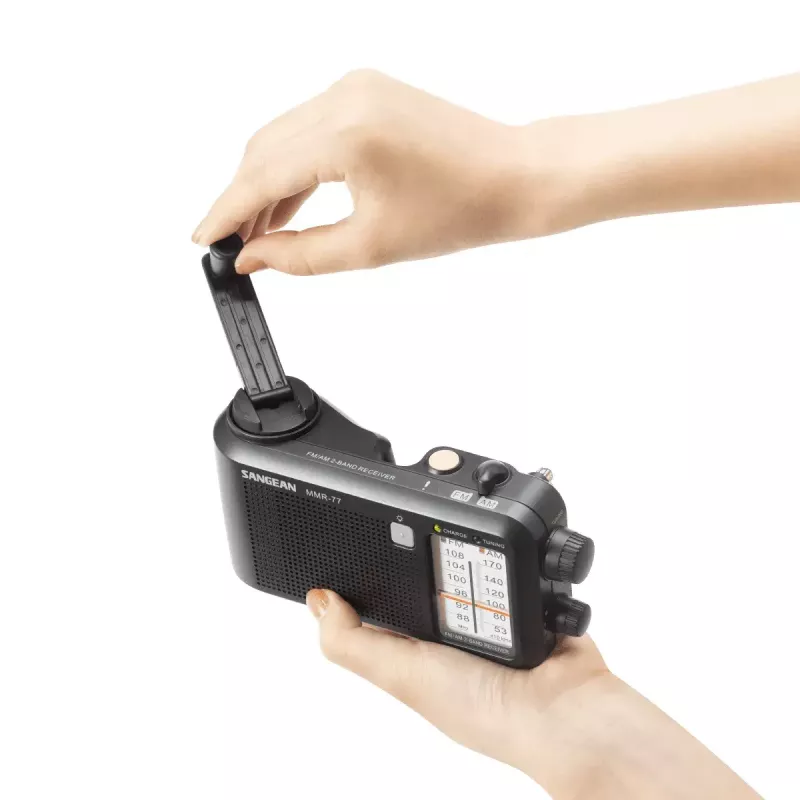 Portatīvs radio Sangean MMR-77 analogais AM FM melns 3,5 mm austiņu ligzda