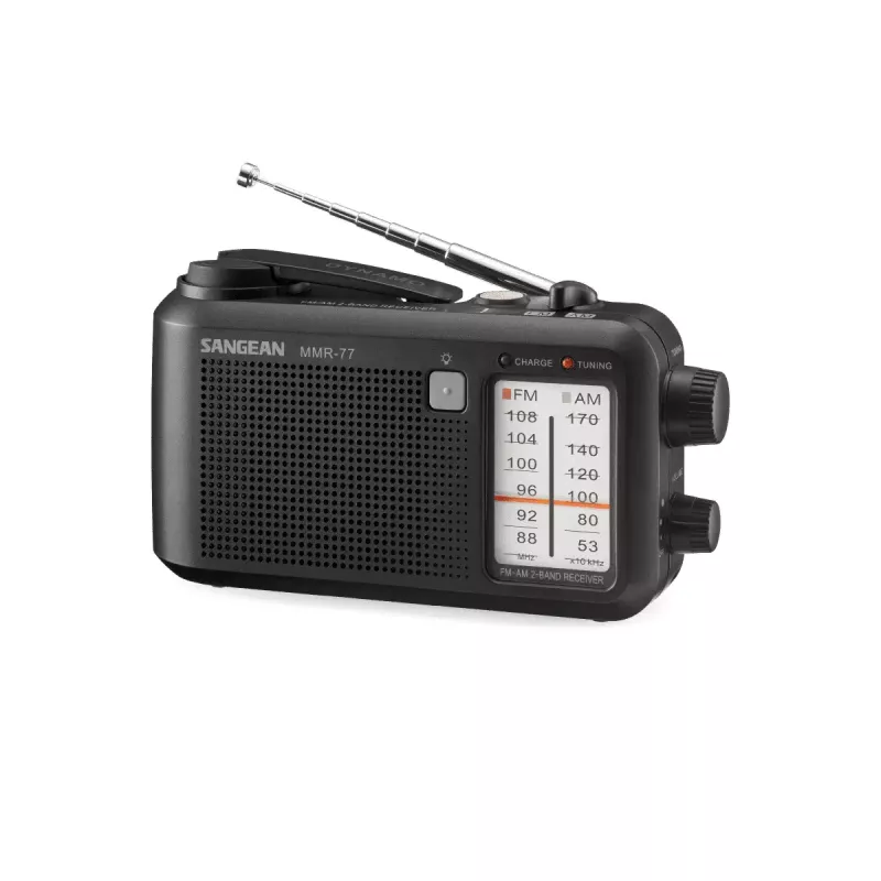 Portatīvs radio Sangean MMR-77 analogais AM FM melns 3,5 mm austiņu ligzda