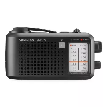Portatīvs radio Sangean MMR-77 analogais AM FM melns 3,5 mm austiņu ligzda