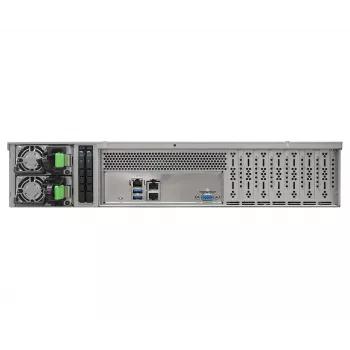 Servera bāzes sistēma ASRock 2U12L2S-SIENA (2U) — AMD SoC, Socket SP6, 12×3,5 collu + 2×2,5 collu nodalījumi, 800 W barošanas bloks, DDR5 līdz 96 GB