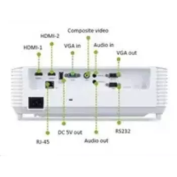 Acer īsa fokusa projektors S1387n, WXGA 1280x800, 4000 ANSI, 20 000:1, HDMI/VGA/RJ45, 16 W skaļrunis, 3,1 kg