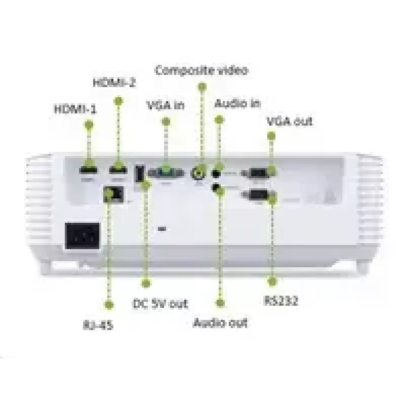 Acer īsa fokusa projektors S1387n, WXGA 1280x800, 4000 ANSI, 20 000:1, HDMI/VGA/RJ45, 16 W skaļrunis, 3,1 kg