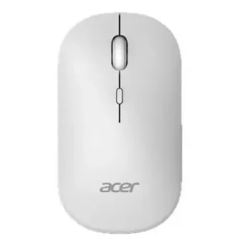 Bezvadu pele, piemērota abām rokām, Acer AMR130 — RF + Bluetooth, 1600 DPI, 4 pogas, balta