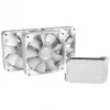APNX 120 mm korpusa ventilatori 3 gab. komplektā — APNX FP1-120 balts, trīs 120 mm dzesēšanas ventilatori