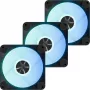 Korpusa ventilators APNX FP1-R 120 mm, melns, apgriezta gaisa plūsma, 3 gab. iepakojumā