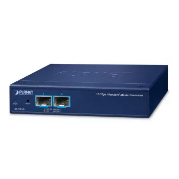 Tīkla mediju pārveidotājs EFB Elektronik XT-915A — 2 pieslēgvietu 10G/1G SFP+ metāla korpuss, zils