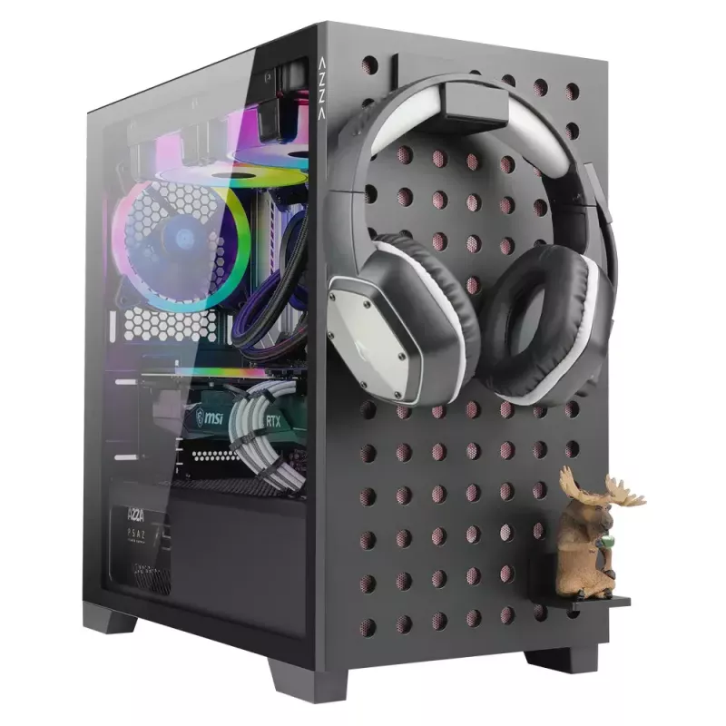 PC Case Azza Elise Tower Melns, Tower, Melns