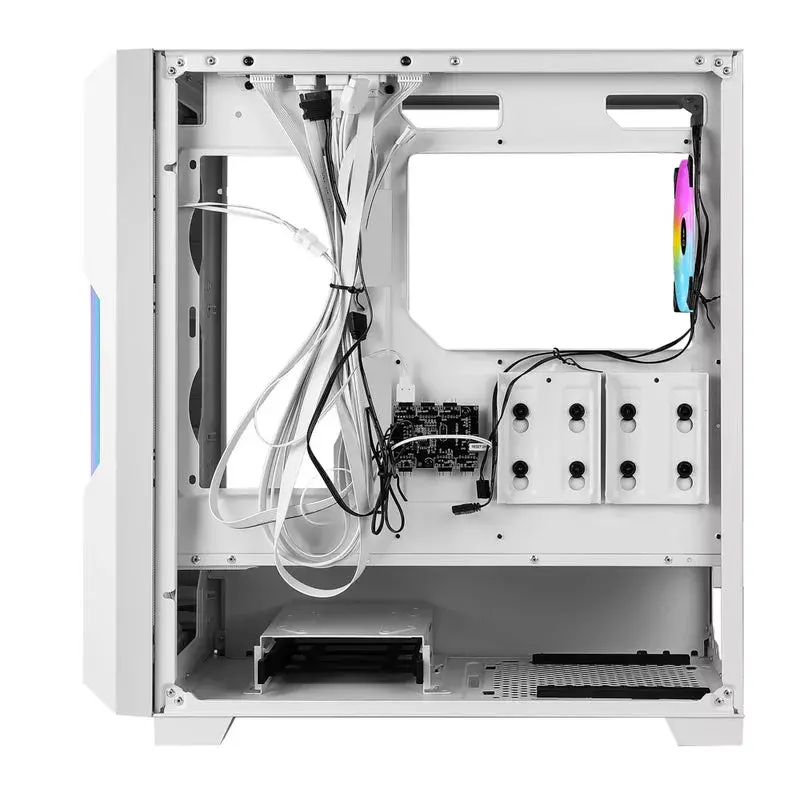 PC korpuss Azza Guardian Glass Midi Tower balts