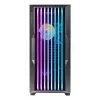 AZZA Guardian Glass Midi Tower datora korpuss — melns, ATX/Micro‑ATX/ITX/EATX, atbalsta 3,5 collas ×2 / 2,5 collas ×4, priekšējos 120/140 mm ventilatorus