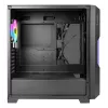 AZZA Guardian Glass Midi Tower datora korpuss — melns, ATX/Micro‑ATX/ITX/EATX, atbalsta 3,5 collas ×2 / 2,5 collas ×4, priekšējos 120/140 mm ventilatorus