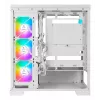 PC Midi Tower AZZA Cove (CSAZ-570W) — Melns, ATX/Micro-ITX/ITX, 3x120 mm sānu ventilatori, 1x120 mm aizmugurējais ventilators, atbalsta 2,5 collu un 3,5 collu diskus