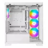 PC Midi Tower AZZA Cove (CSAZ-570W) — Melns, ATX/Micro-ITX/ITX, 3x120 mm sānu ventilatori, 1x120 mm aizmugurējais ventilators, atbalsta 2,5 collu un 3,5 collu diskus