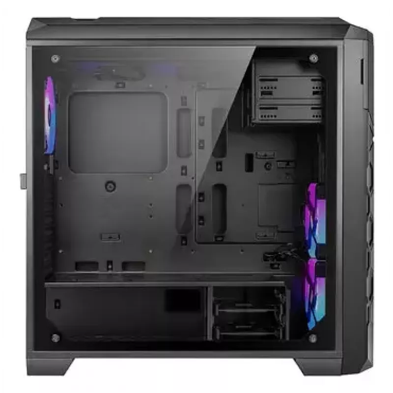 PC Case AZZA STORM ARGB Full Tower — Melns, ATX/Micro-ATX/EATX support, 2x 3.5 inch + 6x 2.5 inch bays, ARGB fans preinstalled