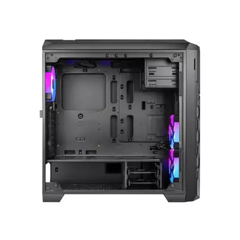 PC Case AZZA STORM ARGB Full Tower — Melns, ATX/Micro-ATX/EATX support, 2x 3.5 inch + 6x 2.5 inch bays, ARGB fans preinstalled