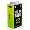 Uzlādējams 9 V bateriju komplekts VERICO LoopEnergy PP3 4500 — litija jonu, 2 gab., 500 mAh, USB‑C uzlāde