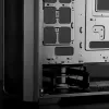 PC Midi Tower korpuss RAIJINTEK Ponos MS — melns, atbalsta 120/140 mm priekšējos ventilatorus, 1× 120 mm aizmugurējo, HDD 3,5 collu, SSD 2,5 collu, 210×442×485 mm