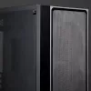 PC Midi Tower korpuss RAIJINTEK Ponos MS — melns, atbalsta 120/140 mm priekšējos ventilatorus, 1× 120 mm aizmugurējo, HDD 3,5 collu, SSD 2,5 collu, 210×442×485 mm