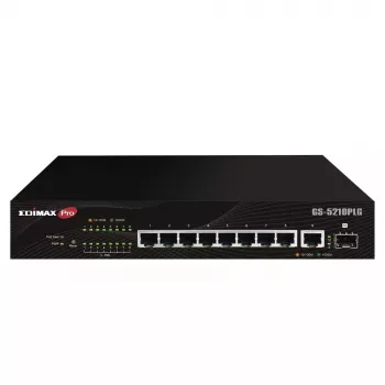Vadāmais slēdzis Edimax GS-5210PLG 8 porti Gigabit Ethernet PoE melns