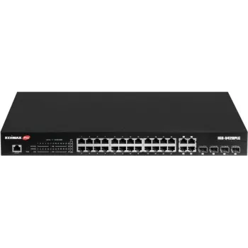 Tīkla komutators EDIMAX IGS-5428PLC 28 portu Gigabit PoE+ ar 4 kombi RJ45/SFP portiem