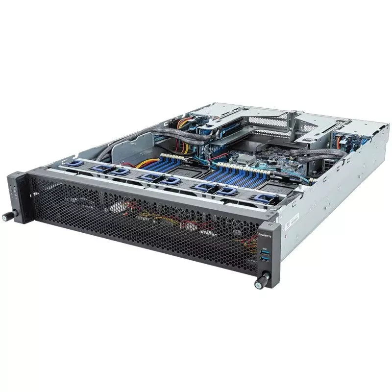 Datora korpuss Gigabyte Barebone E283-SS90-AAV1 statīva serveris 2U melns