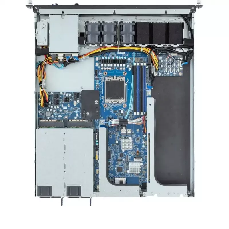 Rack server 1U GIGABYTE E133-C10-AAG1 — Socket AM5, AMD EPYC 4004 atbalsts, 4x DDR5 DIMM, 800W 80 PLUS Titanium barošanas bloks