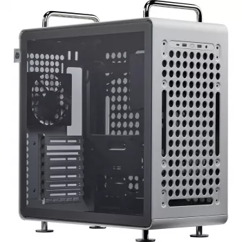 Datorkorpuss Cooler Master QUBE 540 Moonstone — vidustorņa ar rūdīta stikla sānu paneli (pelēks)
