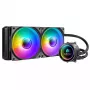 Šķidruma dzesēšanas komplekts Azza LCAZ-240C-ARGB 12 cm Melns