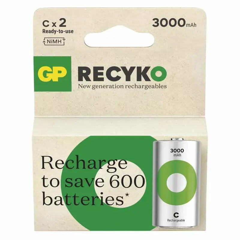 Uzlādējamā baterija GP baterijas Recyko 3000 C NiMH 3000 mAh 1,2 V