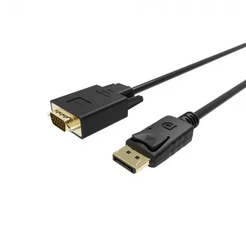 UNITEK Y-5118F video kabeļa adapteris 1.8 m VGA DisplayPort melns