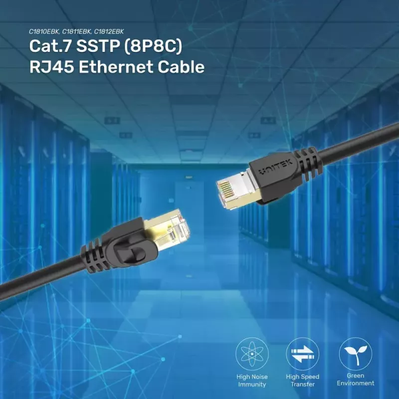 Tīkla kabelis UNITEK C1815EBK RJ-45 RJ-45 20 m Melns