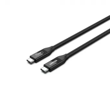 USB4 Gen 2x2 USB C kabelis Unitek C14100BK-0.8M — 0,8 m, USB-C uz USB-C, 40 Gbit/s, melns