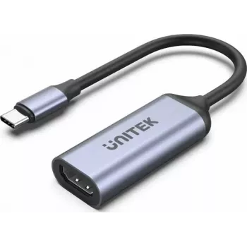 USB-C–HDMI adapteris Unitek V1416B, pelēks, viena porta video izeja