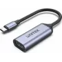 USB-C–HDMI adapteris Unitek V1416B, pelēks, viena porta video izeja