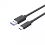 UNITEK USB kabelis C14103BK-1,5M USB 3.2 Gen 1 USB A USB C melns 1,5 m