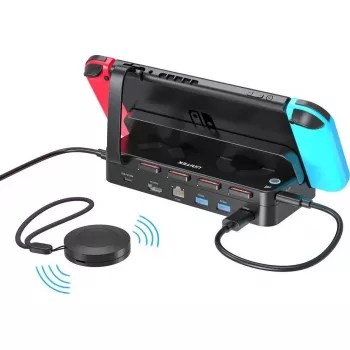Unitek dokstacija Nintendo Switch ar PD 100W, HDMI 4K izvadi, RJ-45 Ethernet un SD karšu lasītāju