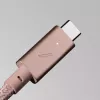 Native Union Belt Cable Pro USB-C uz USB-C kabelis, 2,4 m, LED displejs, Rose