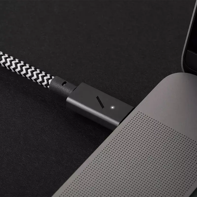 Native Union Belt Cable Pro USB-C uz USB-C kabelis, 2,4 m, LED displejs, Rose