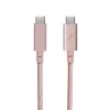 Native Union Belt Cable Pro USB-C uz USB-C kabelis, 2,4 m, LED displejs, Rose