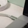 Native Union Belt Cable Pro USB-C uz USB-C kabelis, 2,4 m, LED displejs, Rose