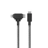 USB-C uz USB-C / Lightning kabelis Native Union Belt kabelis Duo, 1,5 m, zaļš