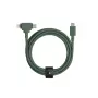 USB-C uz USB-C / Lightning kabelis Native Union Belt kabelis Duo, 1,5 m, zaļš