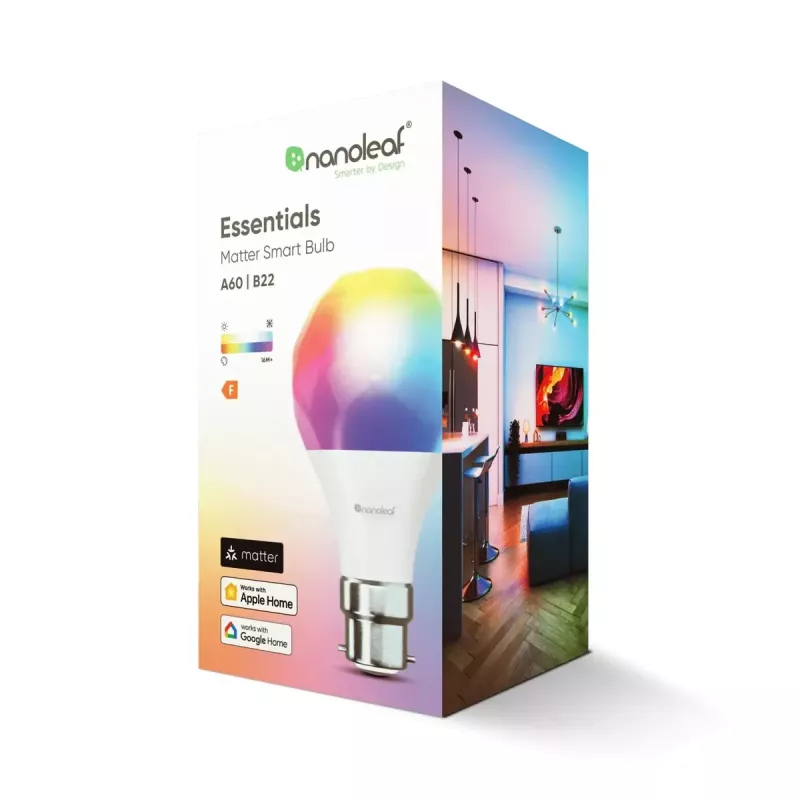 Viedā LED spuldze Nanoleaf Essentials A60 B22 Matter 9W 806 lm RGBCW 2700–6500K