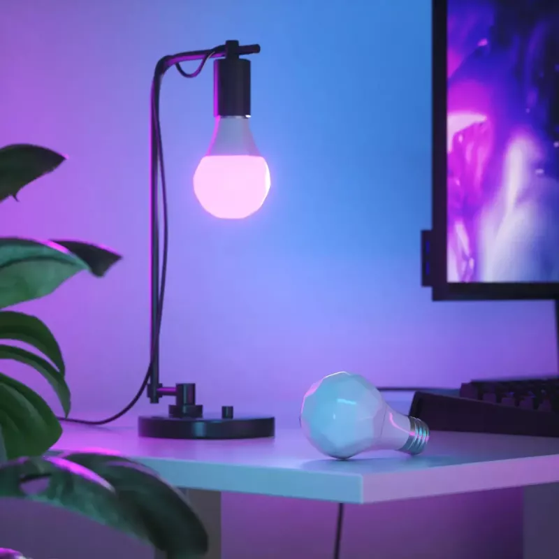 Viedā spuldze Nanoleaf NF080B02-3A19B — ar Wi‑Fi vadāma viedā LED spuldze