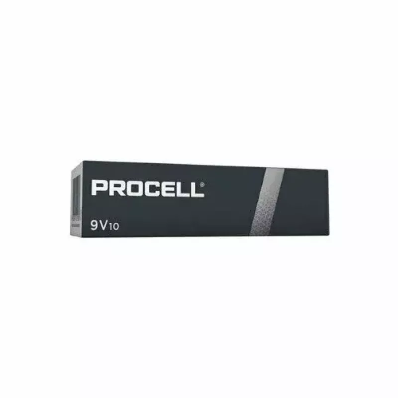 Sārma 9V baterija Duracell MN1604 Procell (6LR61) – iepakojumā vismaz 10 gab.