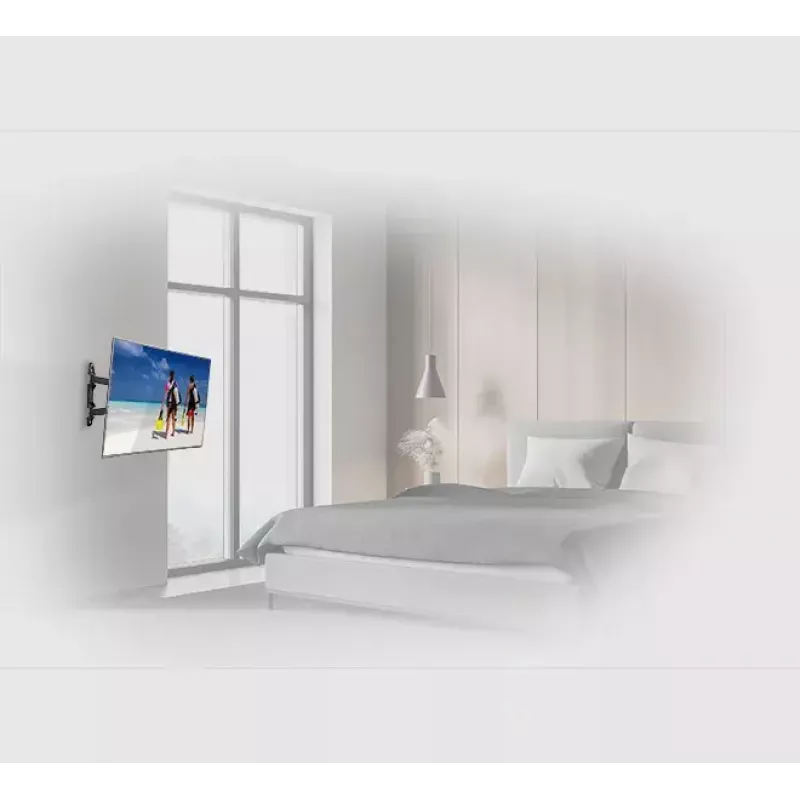Sienas/griestu izkārtņu displeja stiprinājums B-TECH BTV513 55 collu (139,7 cm), maks. 35 kg, VESA 426×400, slīpums -2–10°, pagrieziens 180° — Melns